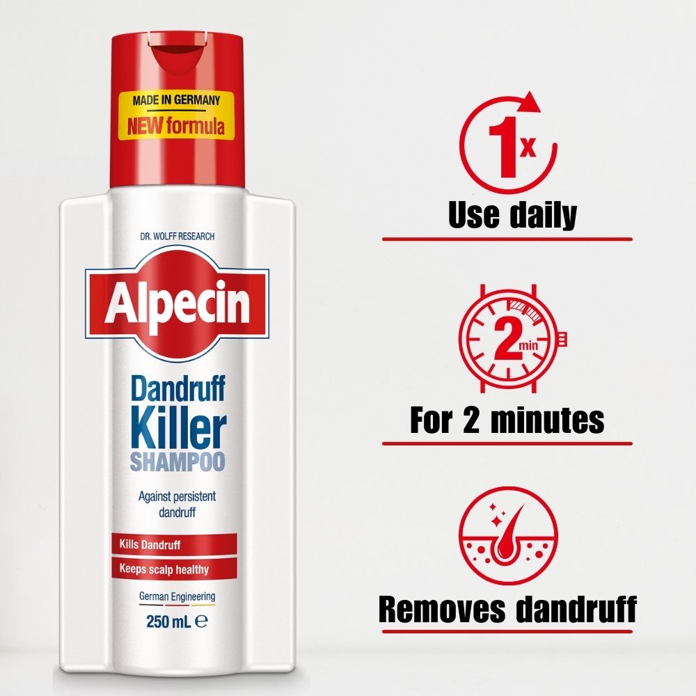 Hair Loss Set - Alpecin Dandruff Killer Shampoo and Alpecin Caffeine Liquid Forte - Kills dandruff and fights against hair loss
