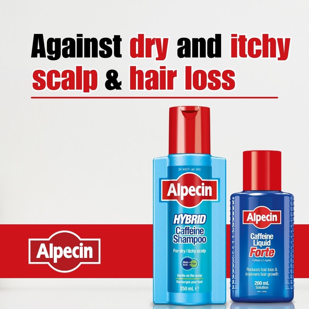 Alpecin Hybrid Caffeine Shampoo - for Dry and Itchy Scalp, 250ml