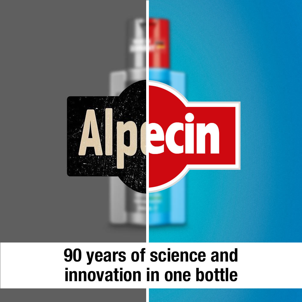 4x Alpecin Hybrid Caffeine Shampoo - for Dry and Itchy Scalp, 250ml + FREE Shampoo Station
