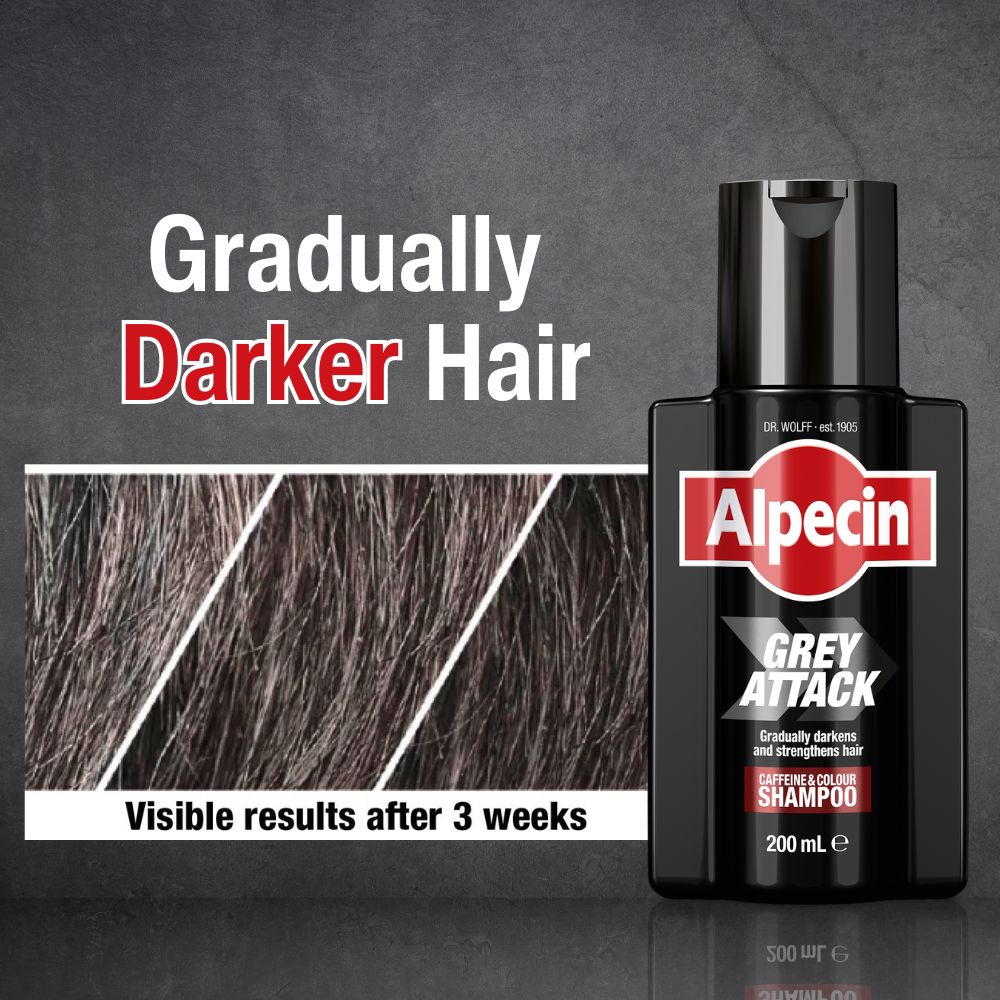 Alpecin Starter Pack - Grey Attack Caffeine & Colour Shampoo + Caffeine Liquid 200ml