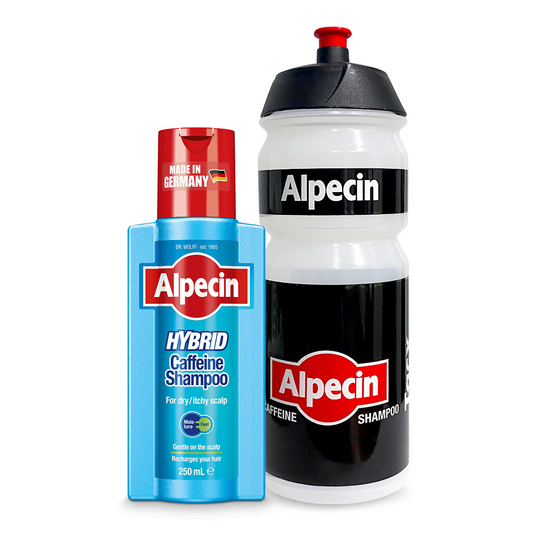 Alpecin Hybrid Caffeine Shampoo - for Dry and Itchy Scalp, 250ml + FREE Drink Bottle worth $15