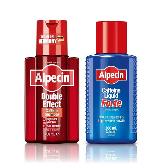 Hair Loss Set – Alpecin Double Effect Shampoo + Caffeine Liquid Forte 200ml - Against Dandruff & Hair Loss