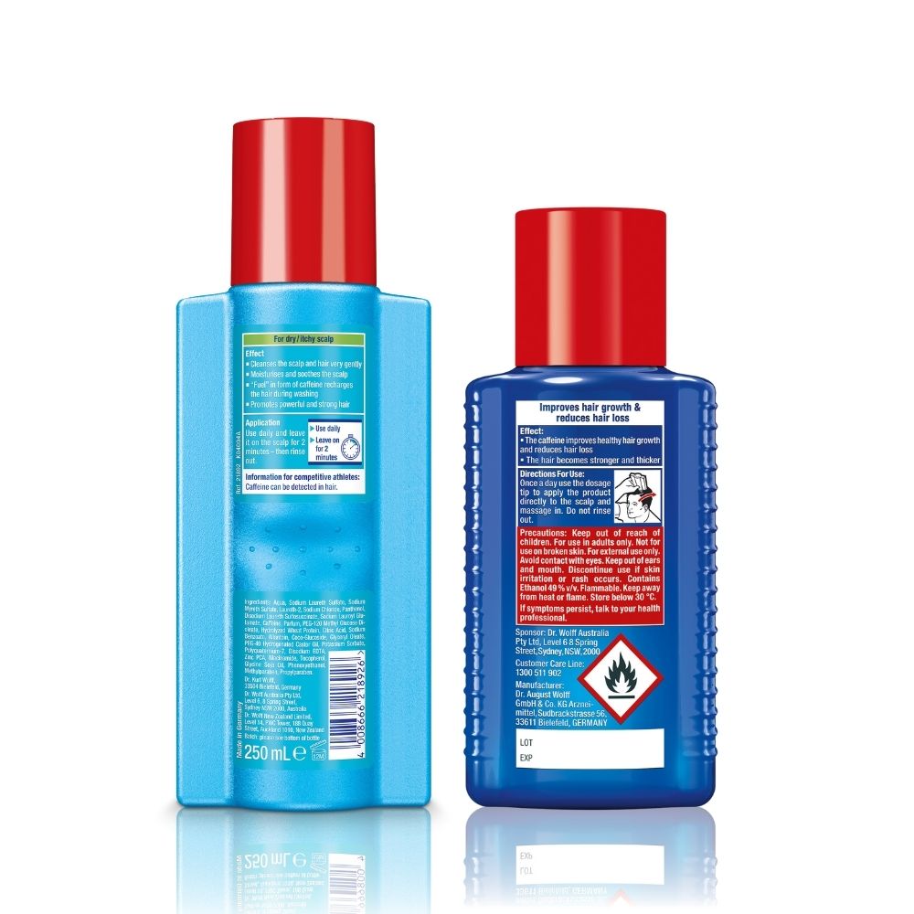Alpecin Hair Loss Set – Alpecin Hybrid Caffeine Shampoo + Caffeine Liquid Forte 200ml - Itchy Scalp & Hair Loss