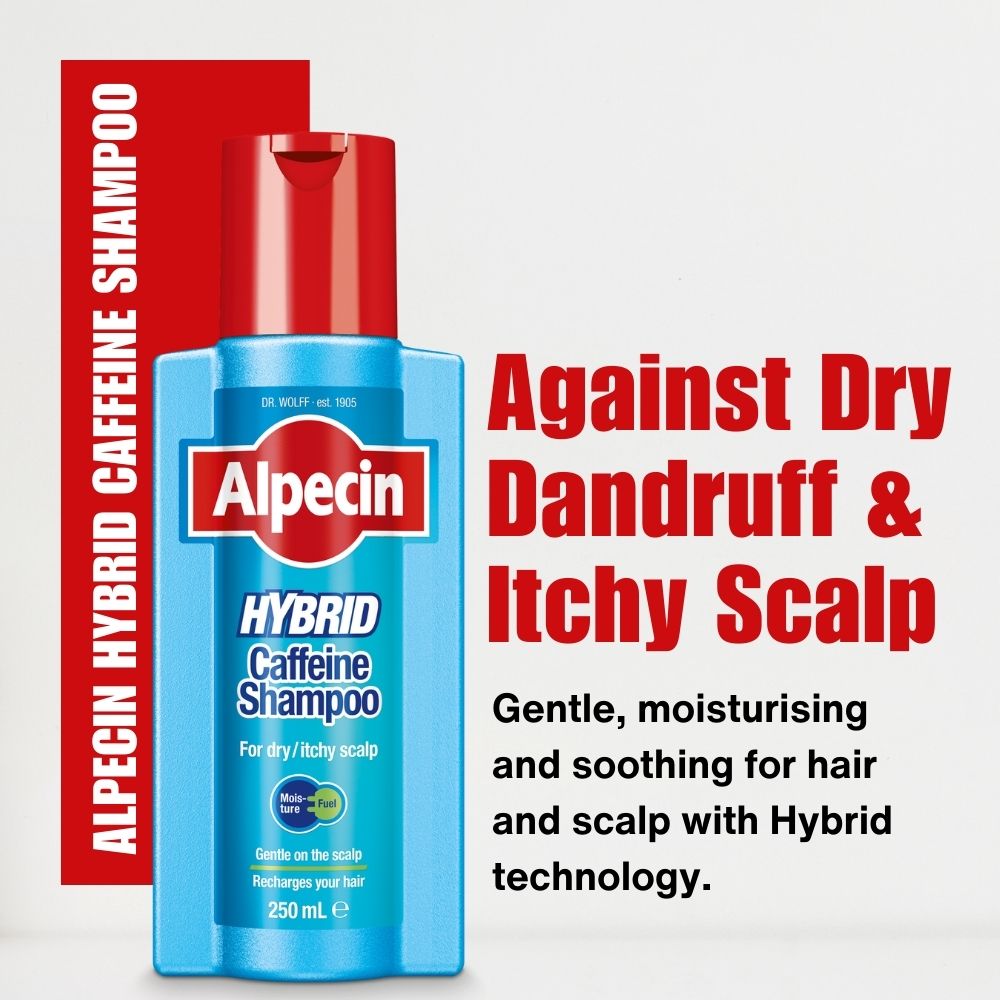 Alpecin Hair Loss Set – Alpecin Hybrid Caffeine Shampoo + Caffeine Liquid Forte 200ml - Itchy Scalp & Hair Loss