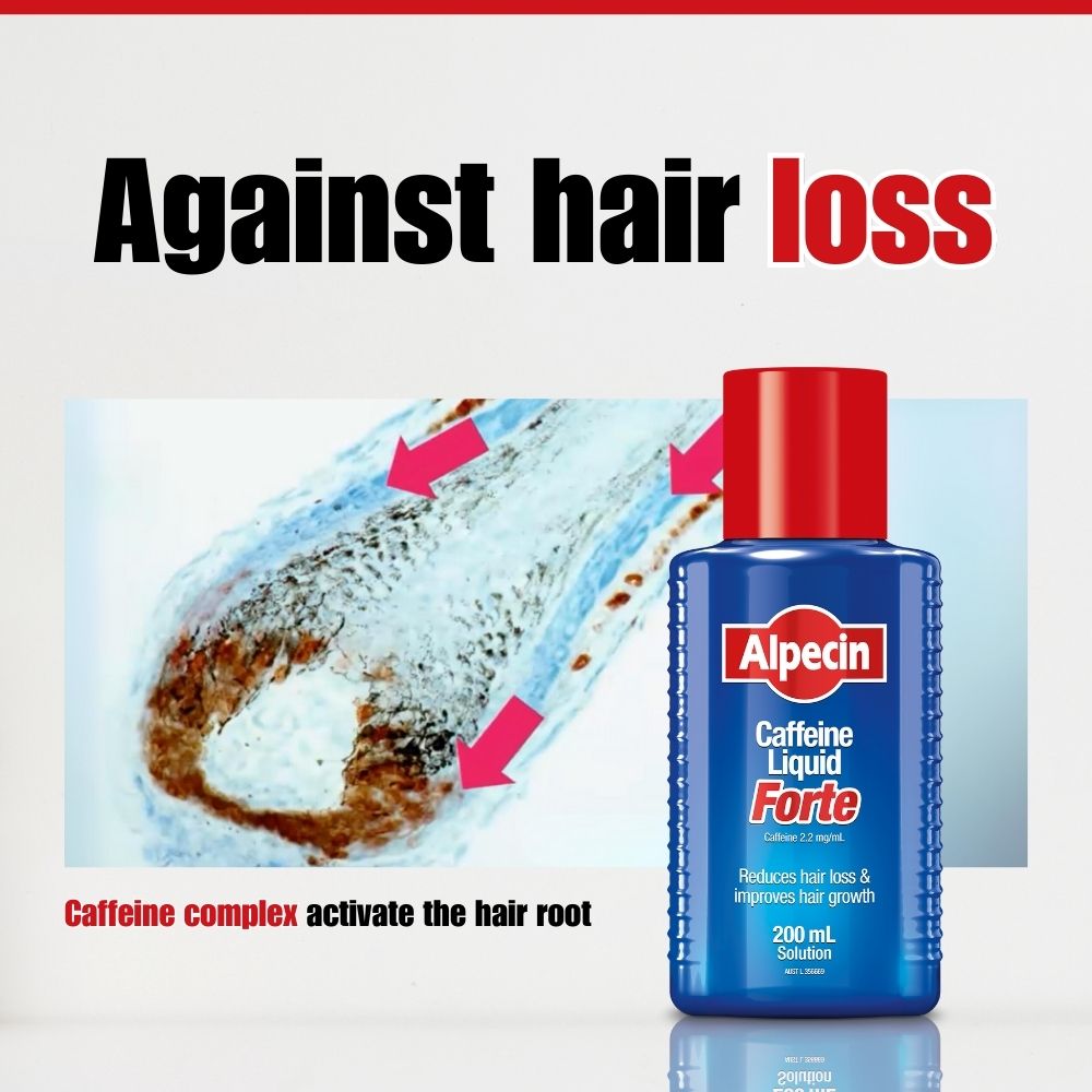 Alpecin Hair Loss Set – Alpecin Hybrid Caffeine Shampoo + Caffeine Liquid Forte 200ml - Itchy Scalp & Hair Loss
