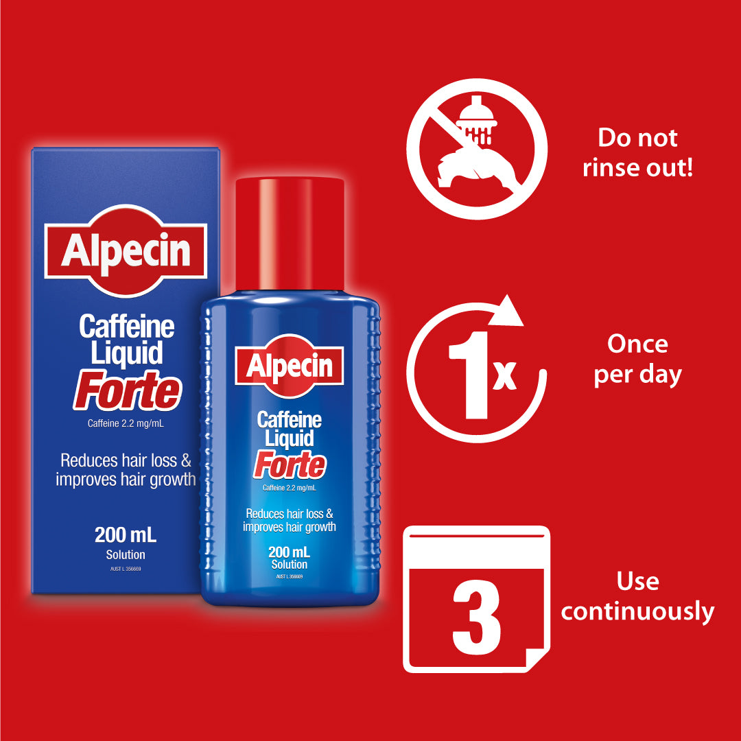 Alpecin Caffeine Liquid Forte - Against Hair Loss, 200ml. Do not rinse out, use daily
