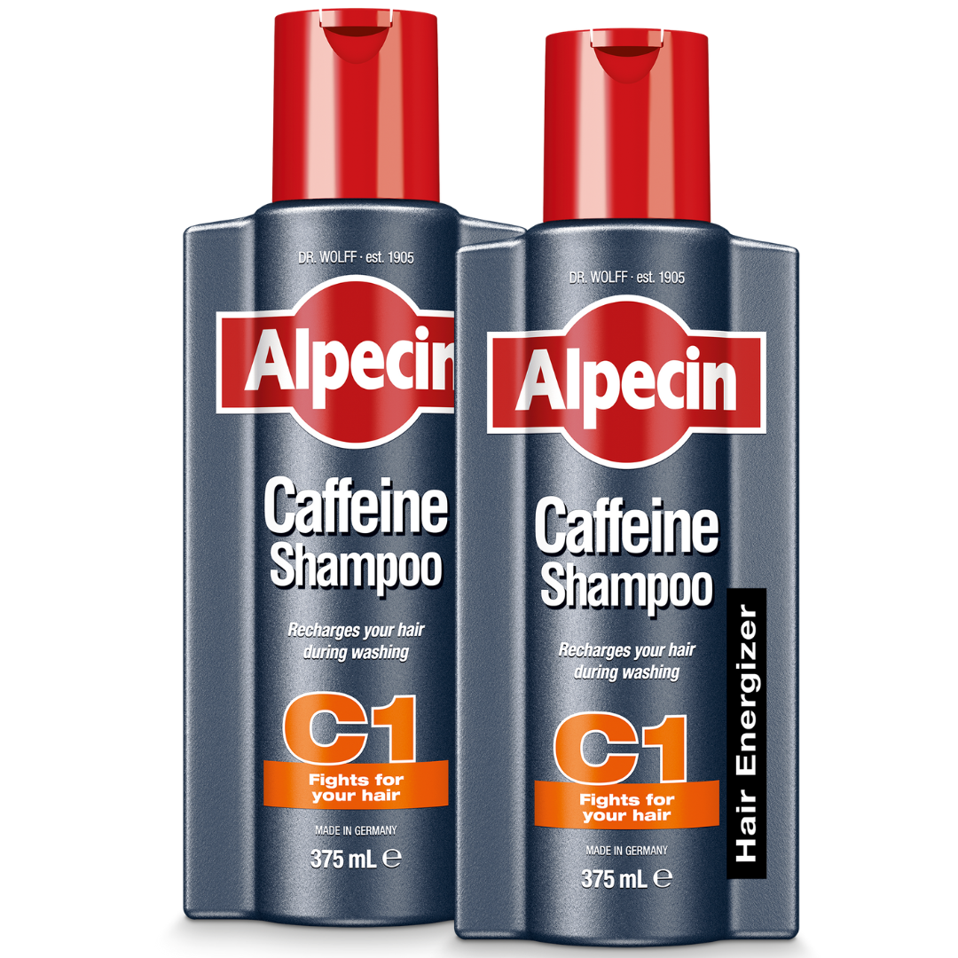 2x Alpecin Caffeine Shampoo C1 - For Stronger Hair, 375ml duo value bundle