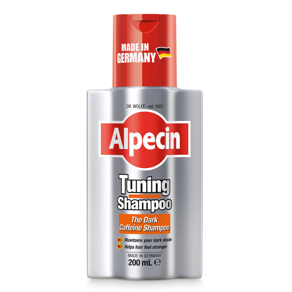Alpecin Tuning Shampoo - Maintain Dark Hair, 200ml front of bottle shot