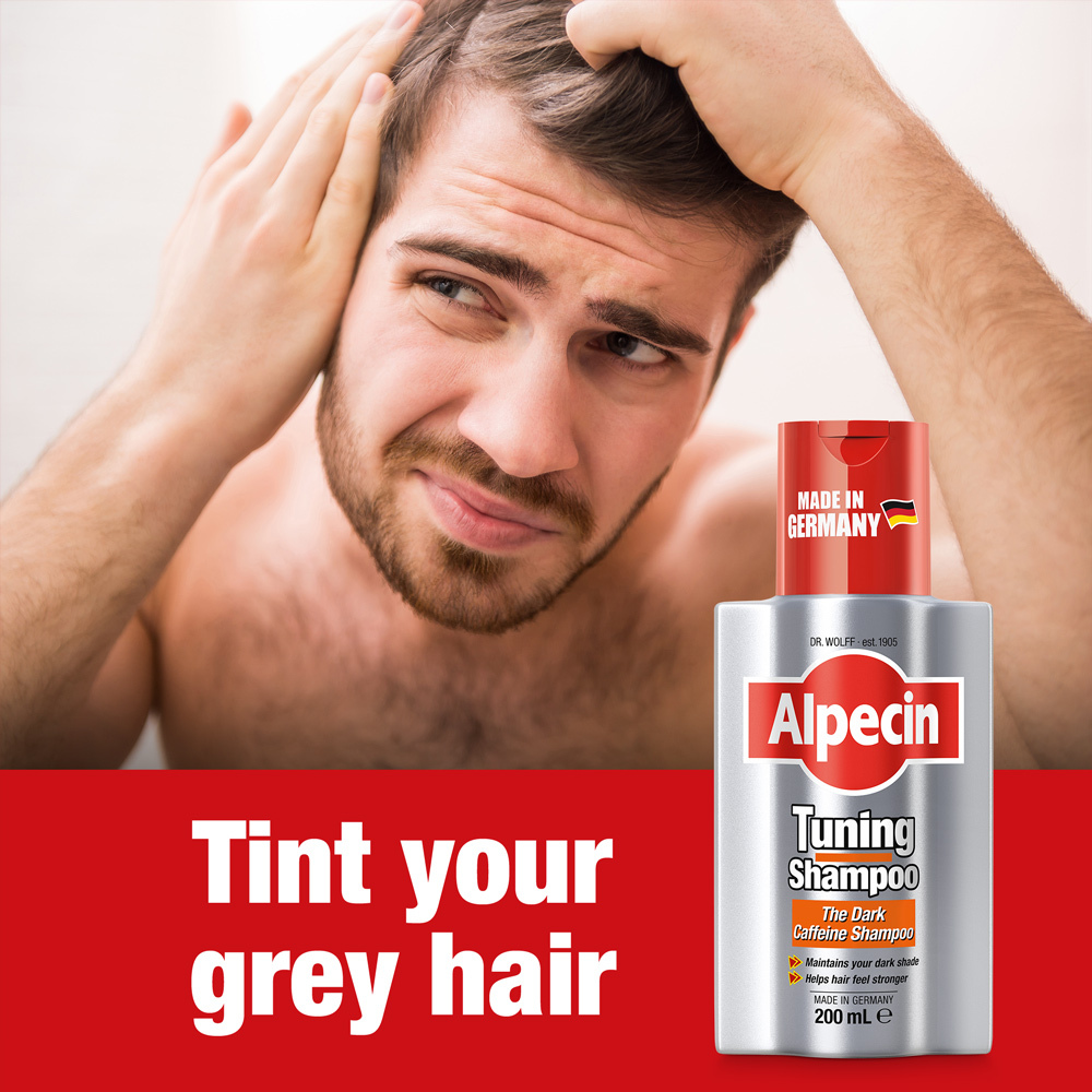 Alpecin Tuning Shampoo - Maintain Dark Hair, 200ml tint your grey hair!